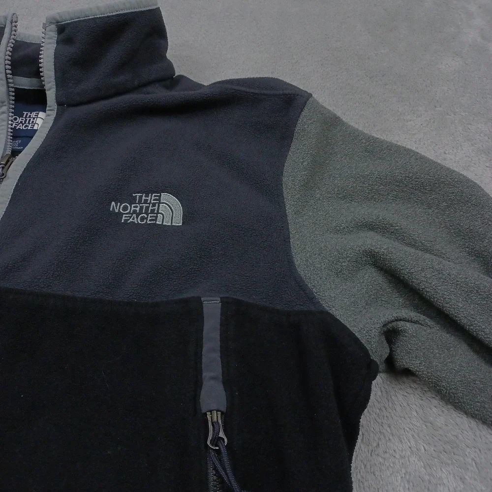 North Face Sweater Mens Large Black 1/4 Zip Outdoor Fleece Casual